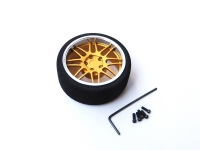 HIROSEIKO (Flat Gold + Silver) Alloy Steering MF Wheel (8-Spoke)